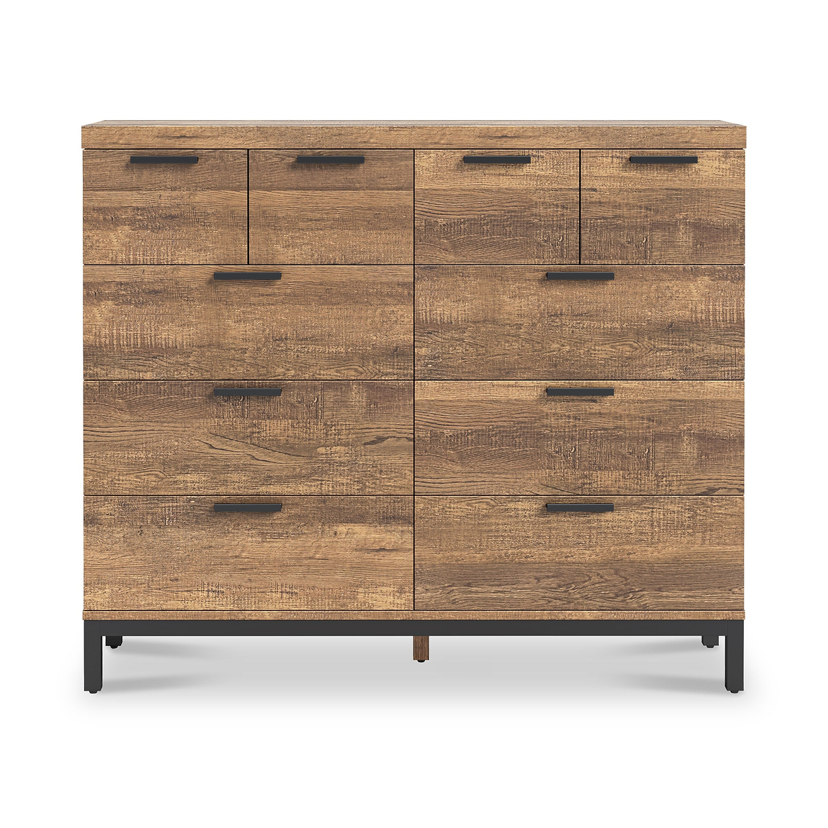 Orston Oak 4 Over 6 Drawer Chest from Roseland Furniture