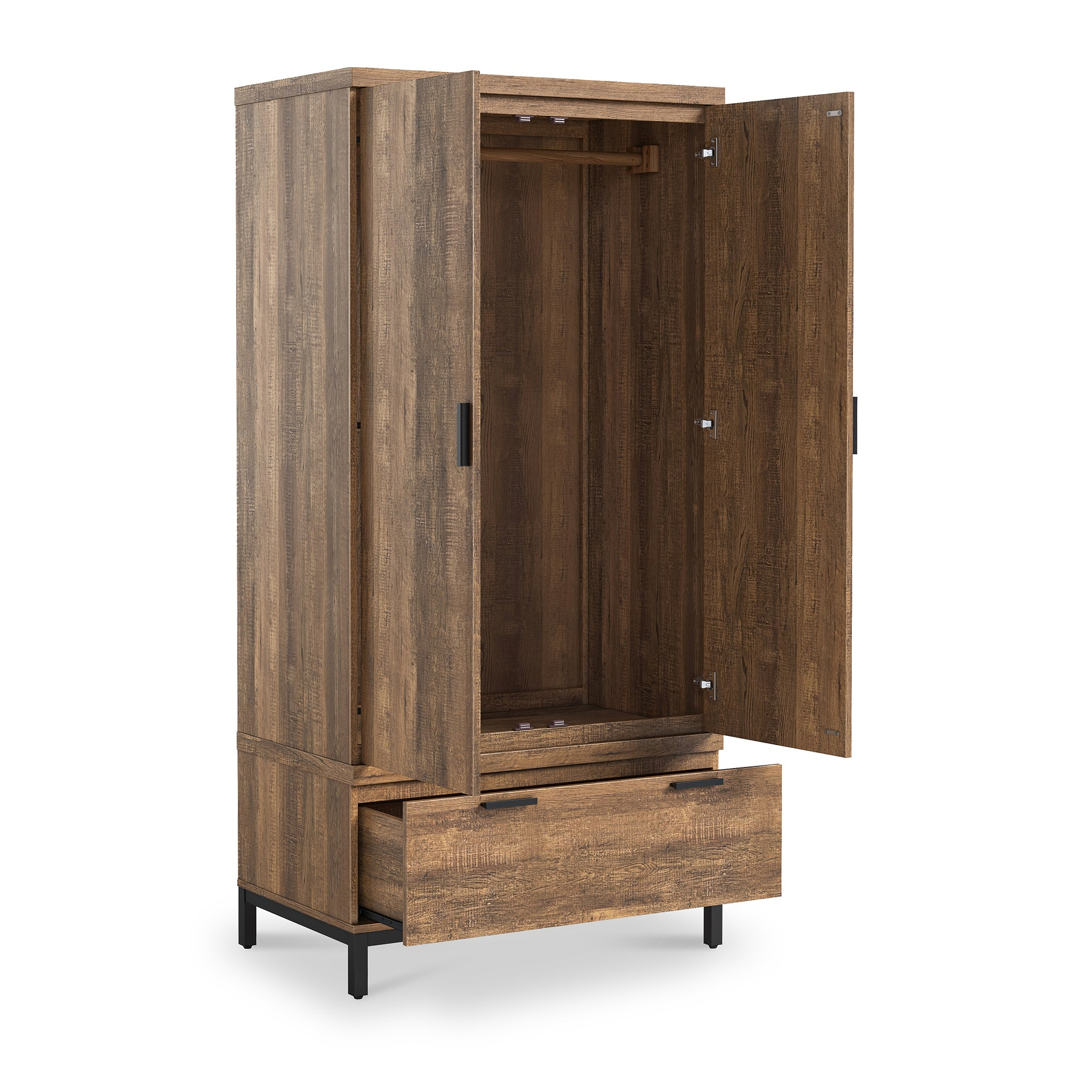 Orston Oak Double Wardrobe Drawers from Roseland Furniture