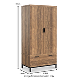 Orston Oak Double Wardrobe Drawers from Roseland Furniture