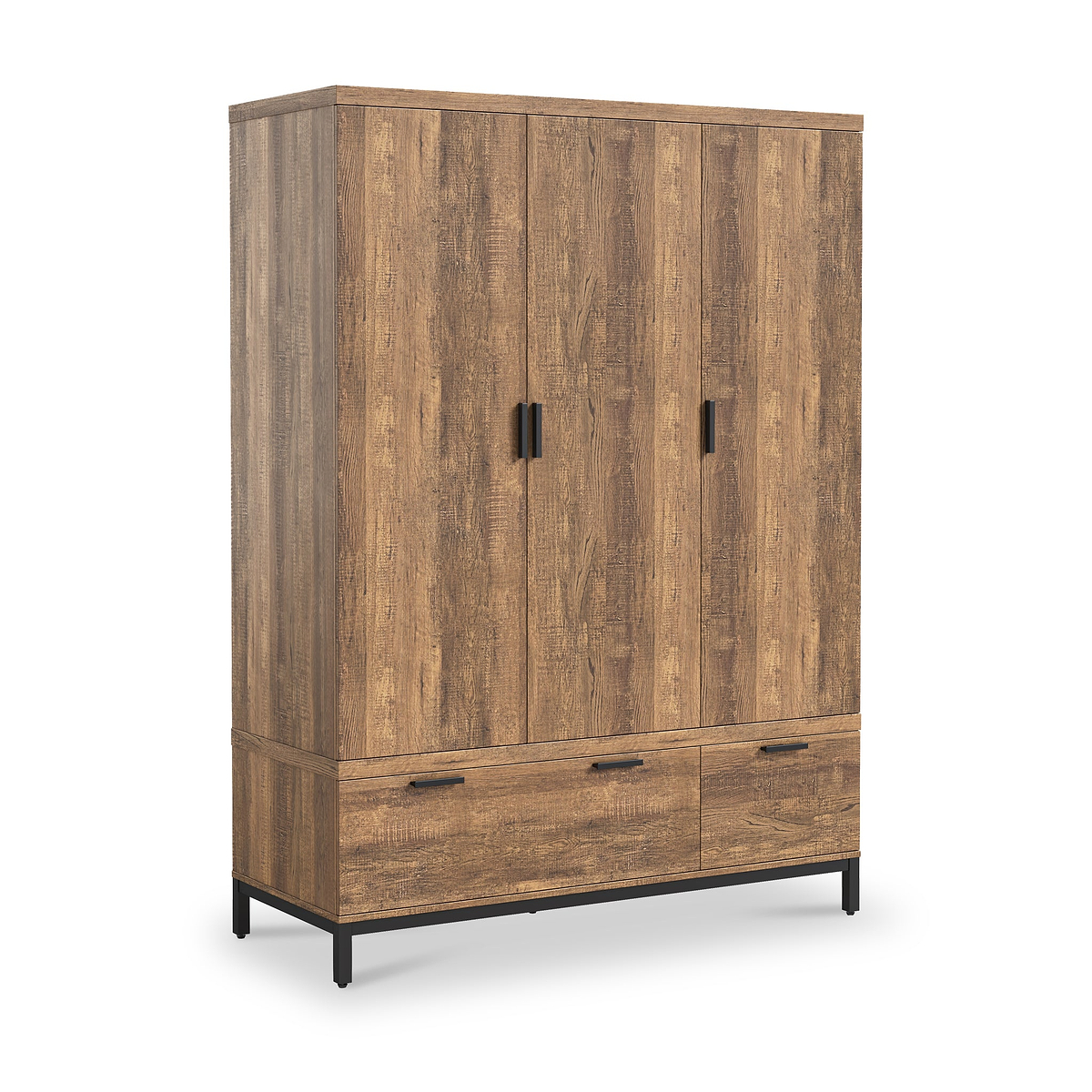 Orston Oak Triple Wardrobe Drawers from Roseland Furniture
