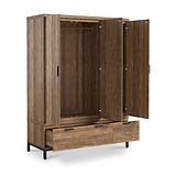 Orston Oak Triple Wardrobe Drawers from Roseland Furniture