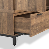 Orston Oak Triple Wardrobe Drawers from Roseland Furniture