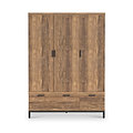 Orston Oak Triple Wardrobe Drawers from Roseland Furniture