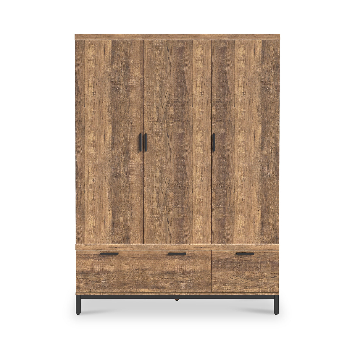 Orston Oak Triple Wardrobe Drawers from Roseland Furniture