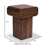 Elowen Mango Bedside Dark Stain from Roseland Furniture