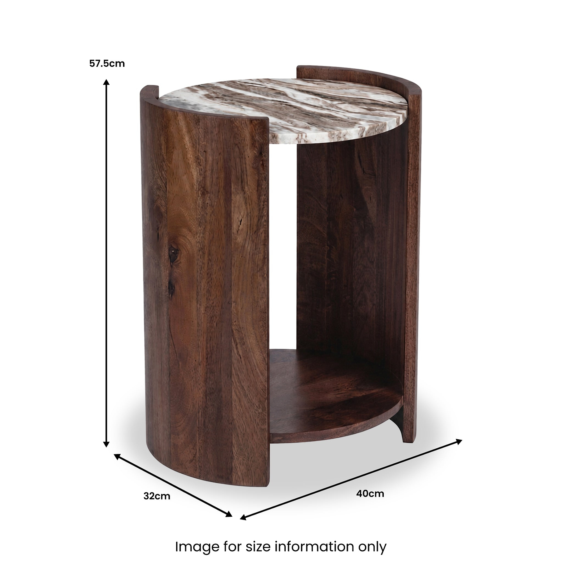 Nola Mango Bedside Dark Stain from Roseland Furniture