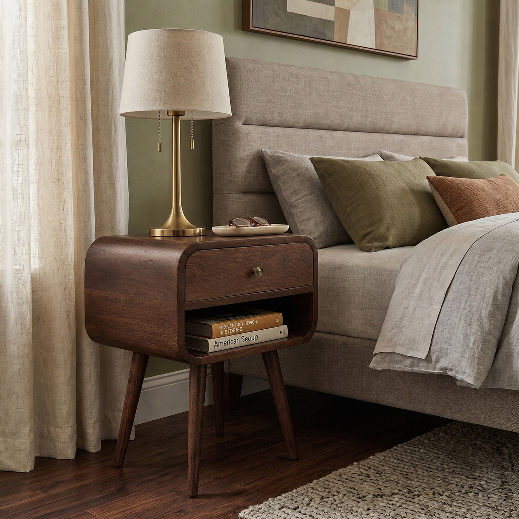 Auden Mango Bedside Dark Stain from Roseland Furniture