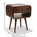 Auden Mango Bedside Dark Stain from Roseland Furniture
