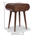 Cleo Mango Bedside Dark Stain from Roseland Furniture