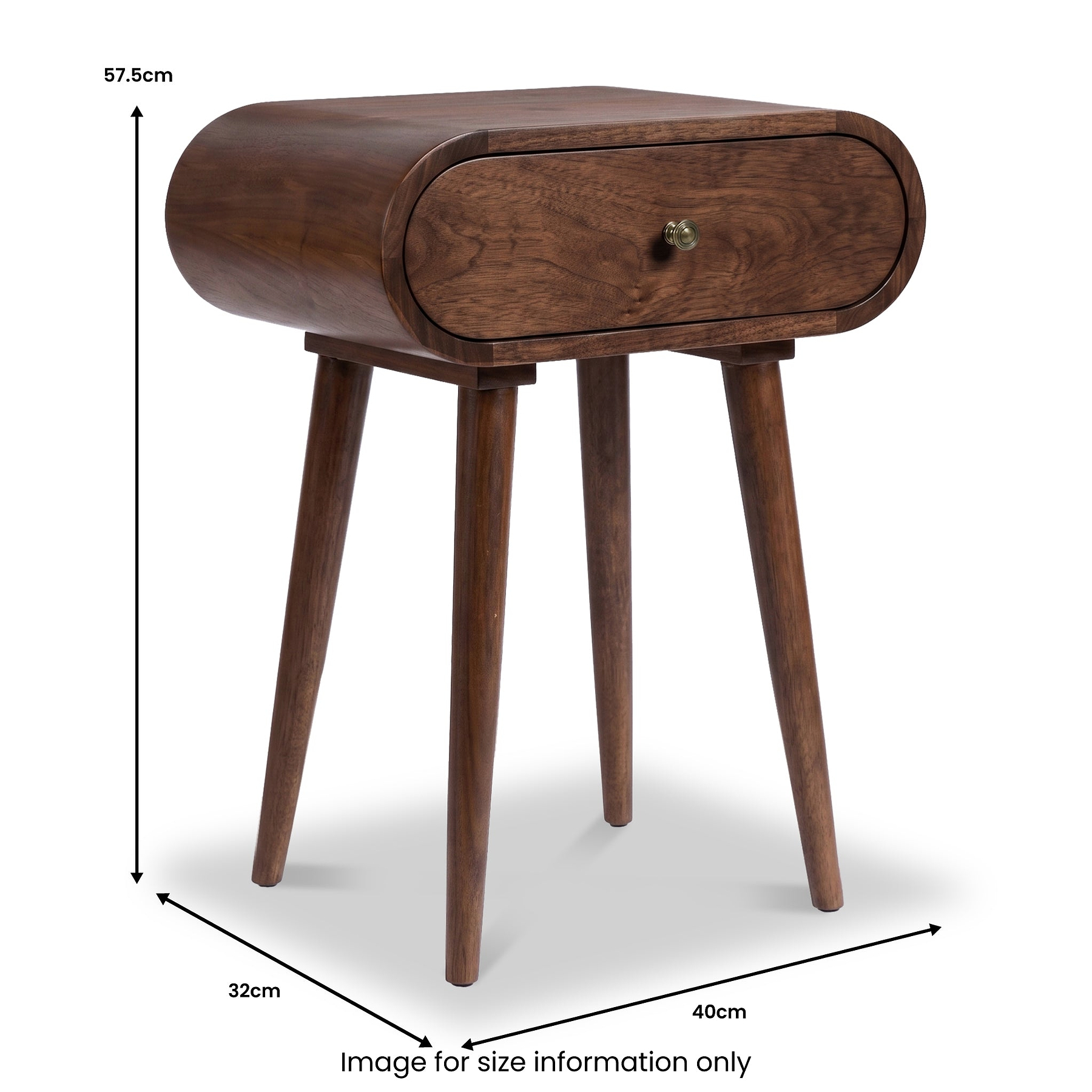 Cleo Mango Bedside Dark Stain from Roseland Furniture