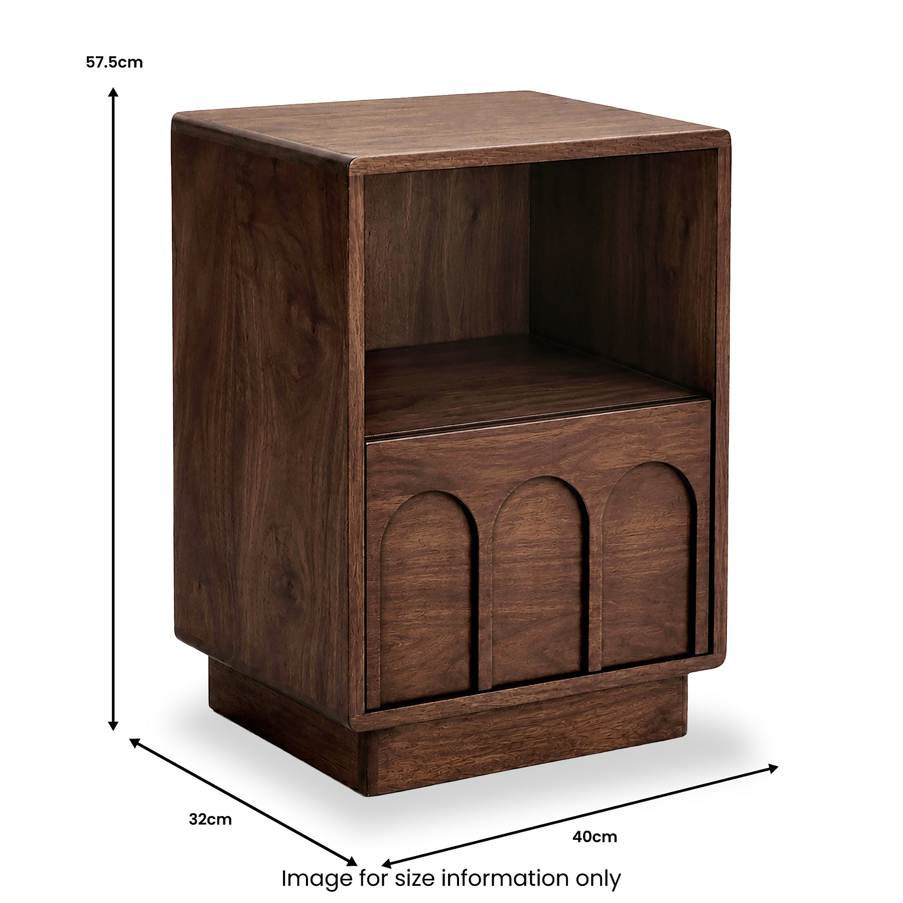 Rowan Mango Bedside Dark Stain from Roseland Furniture