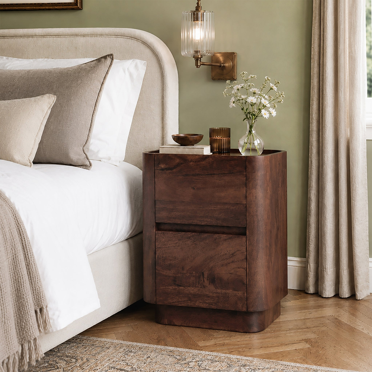 Maeve Mango Bedside Dark Stain from Roseland Furniture
