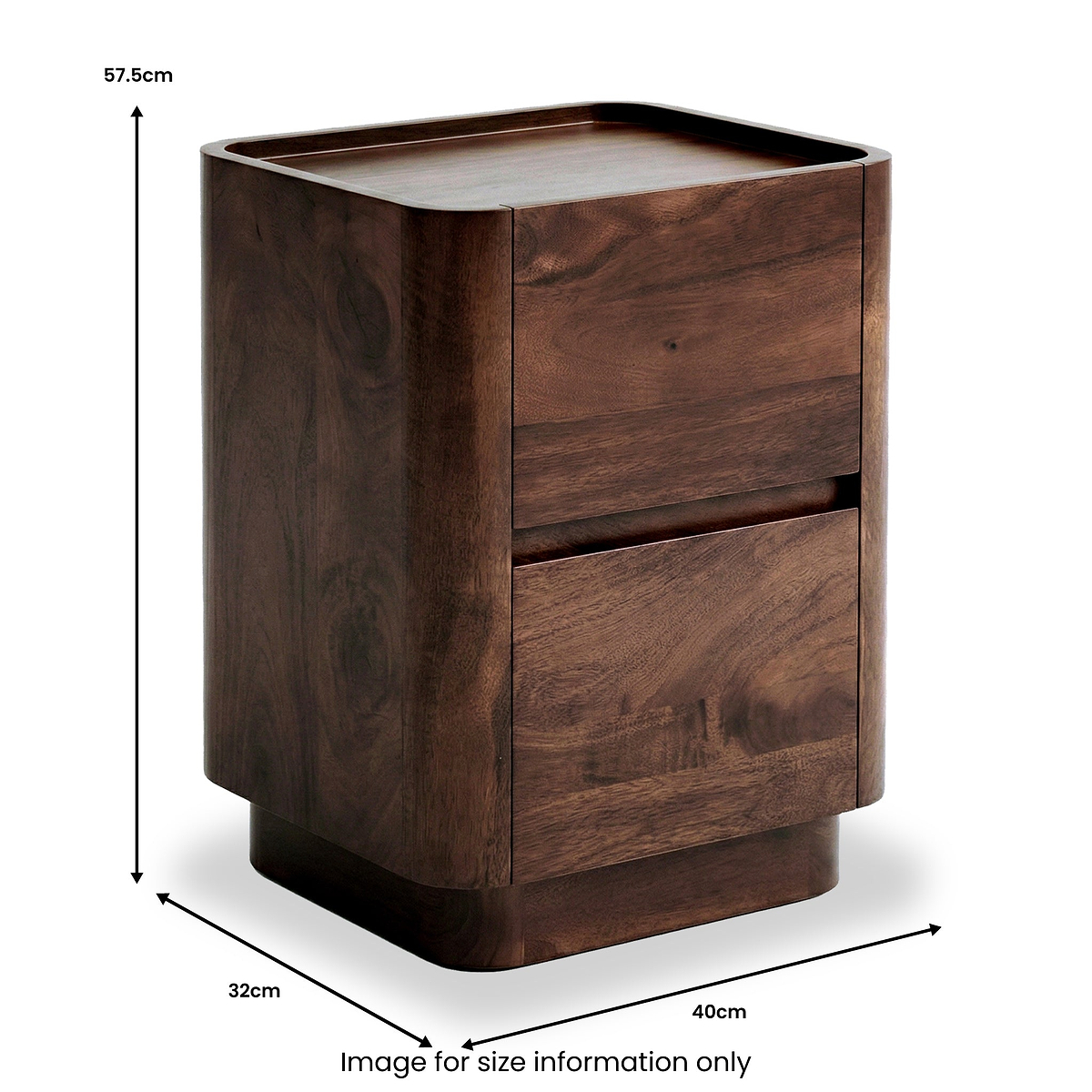 Soren Mango Bedside Dark Stain from Roseland Furniture
