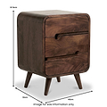 Maeve Mango Bedside Dark Stain from Roseland Furniture