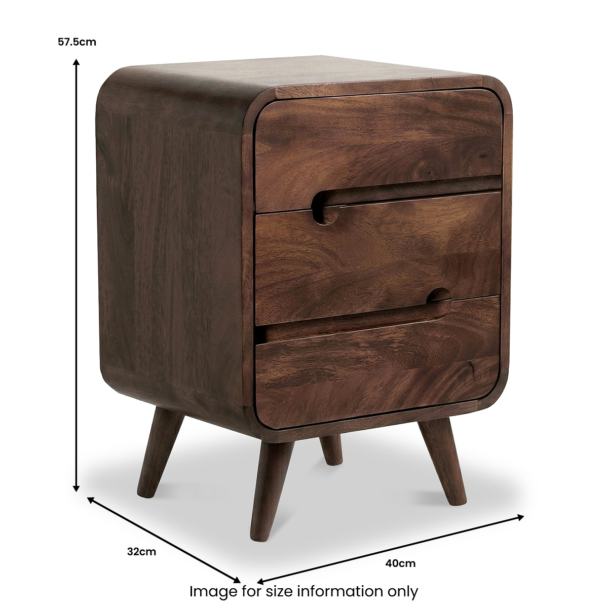 Maeve Mango Bedside Dark Stain from Roseland Furniture