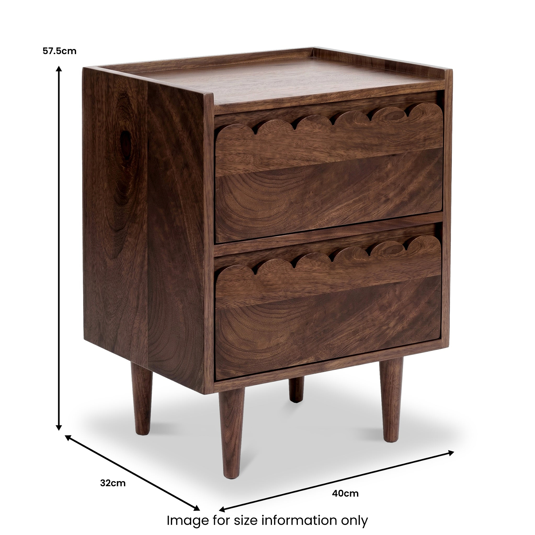 Marlow Mango Bedside Dark Stain from Roseland Furniture