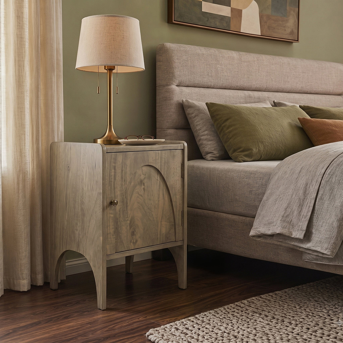 Selby Mango Bedside Light Stain from Roseland Furniture