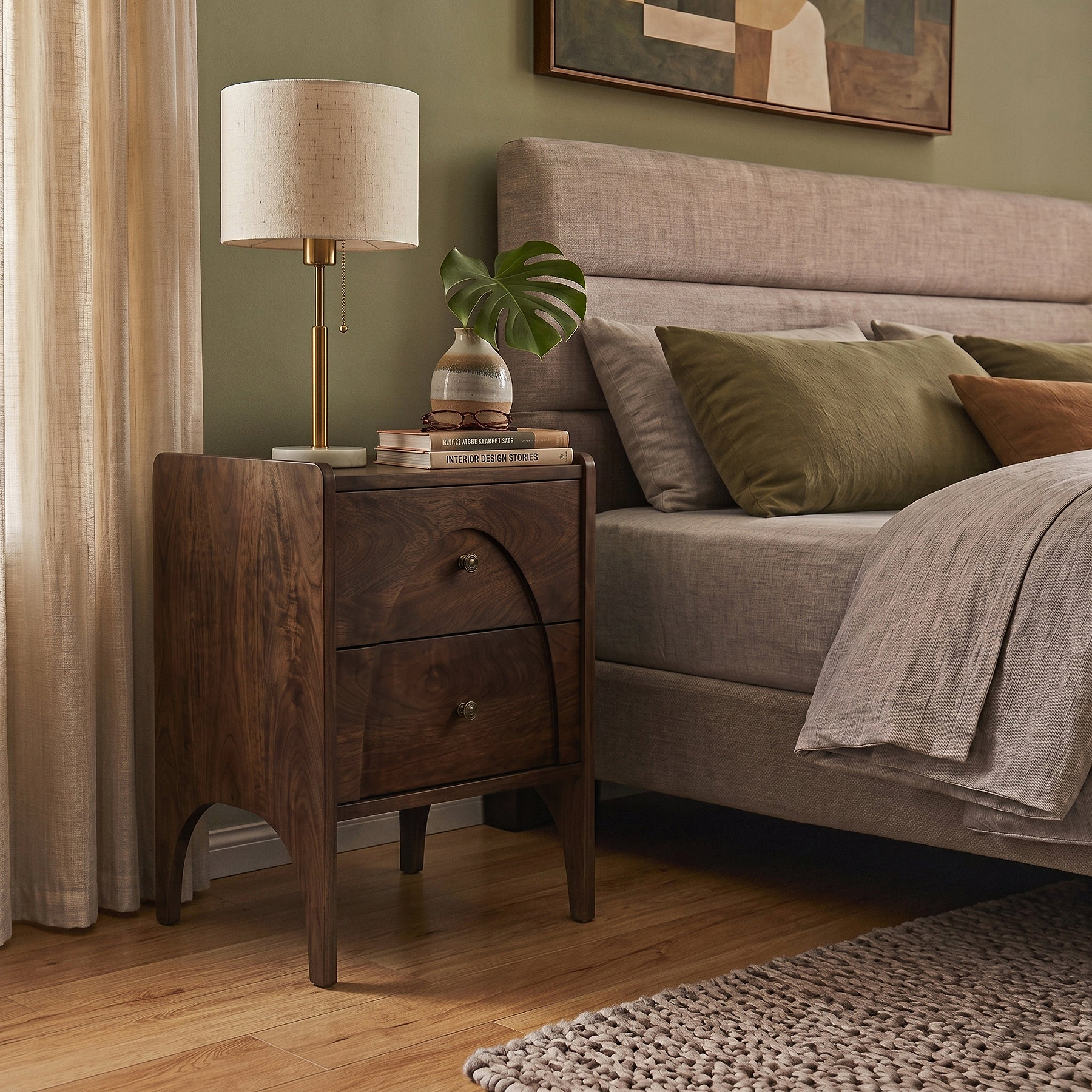 Como Mango Bedside Dark Stain from Roseland Furniture