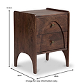 Como Mango Bedside Dark Stain from Roseland Furniture