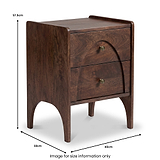 Como Mango Bedside Dark Stain from Roseland Furniture