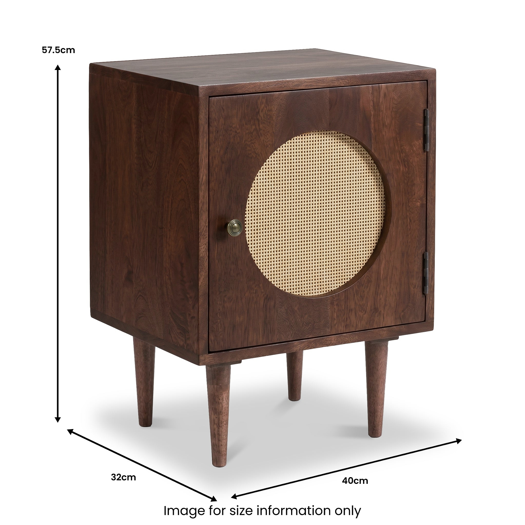 Elsie Mango Bedside Dark Stain from Roseland Furniture