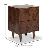 Orla Mango Bedside Dark Stain from Roseland Furniture
