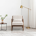 Khali Natural Upholstered Modern Vintage Armchair for living room