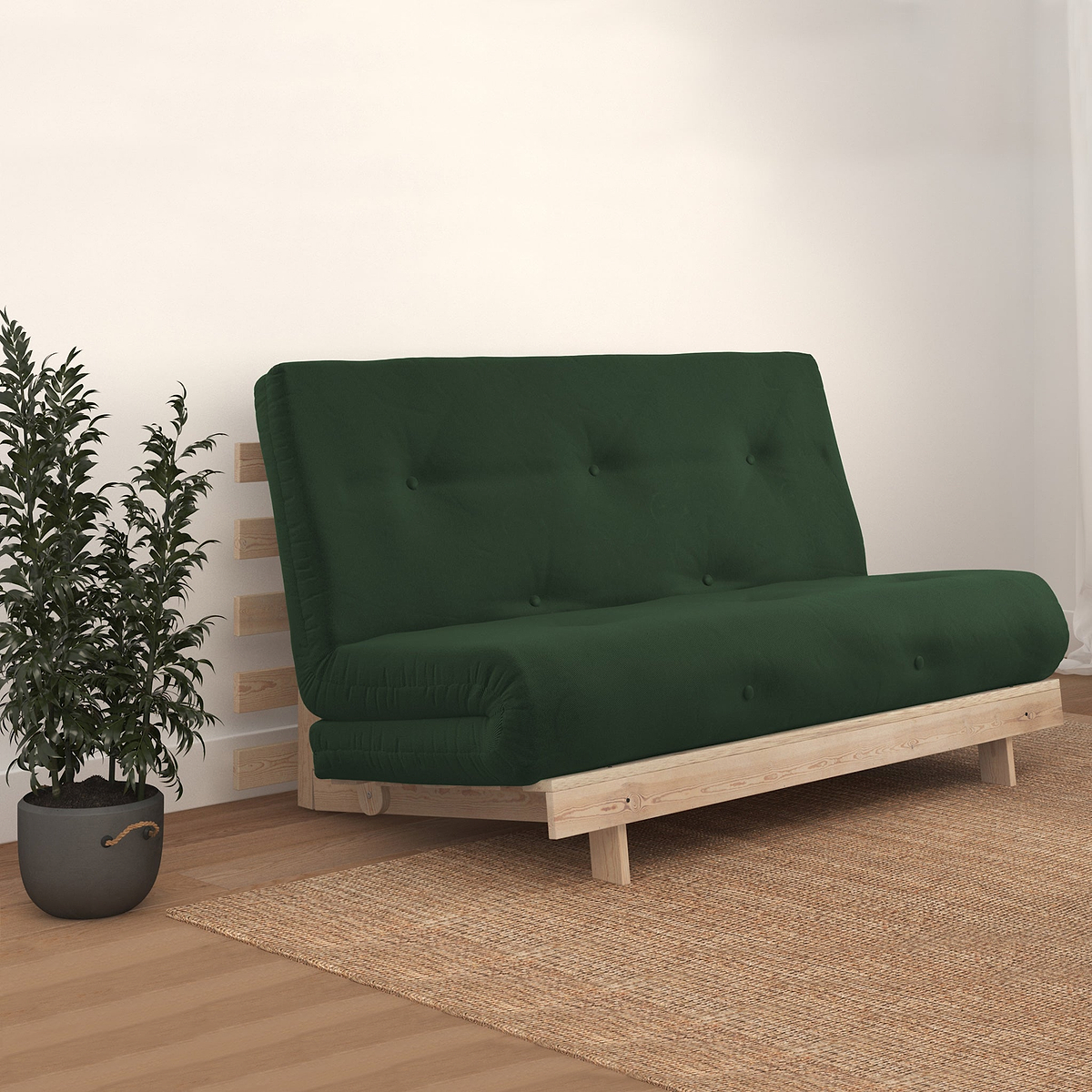 Maggie Double Futon Forest Green from Roseland Furniture