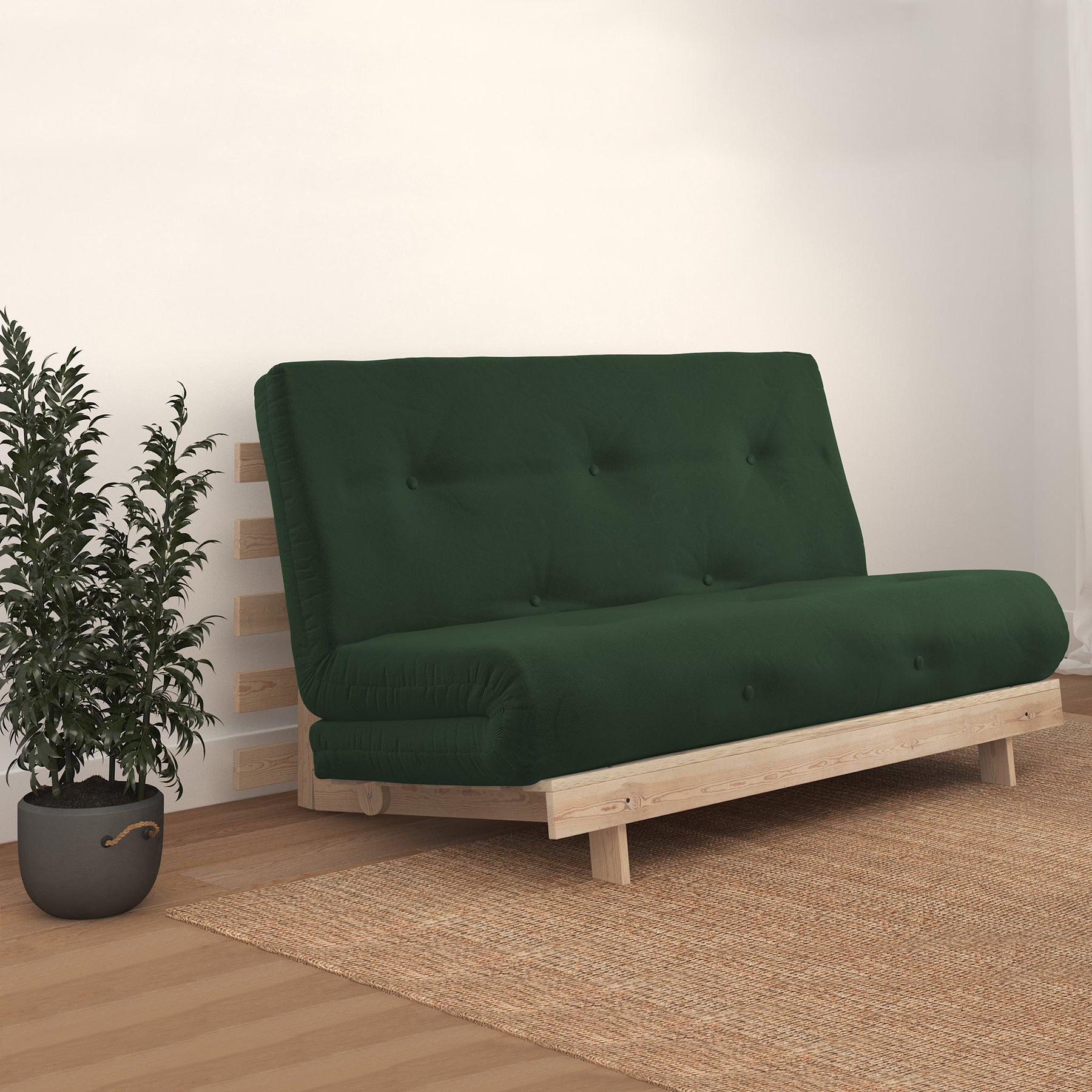 Maggie Double Futon Forest Green from Roseland Furniture