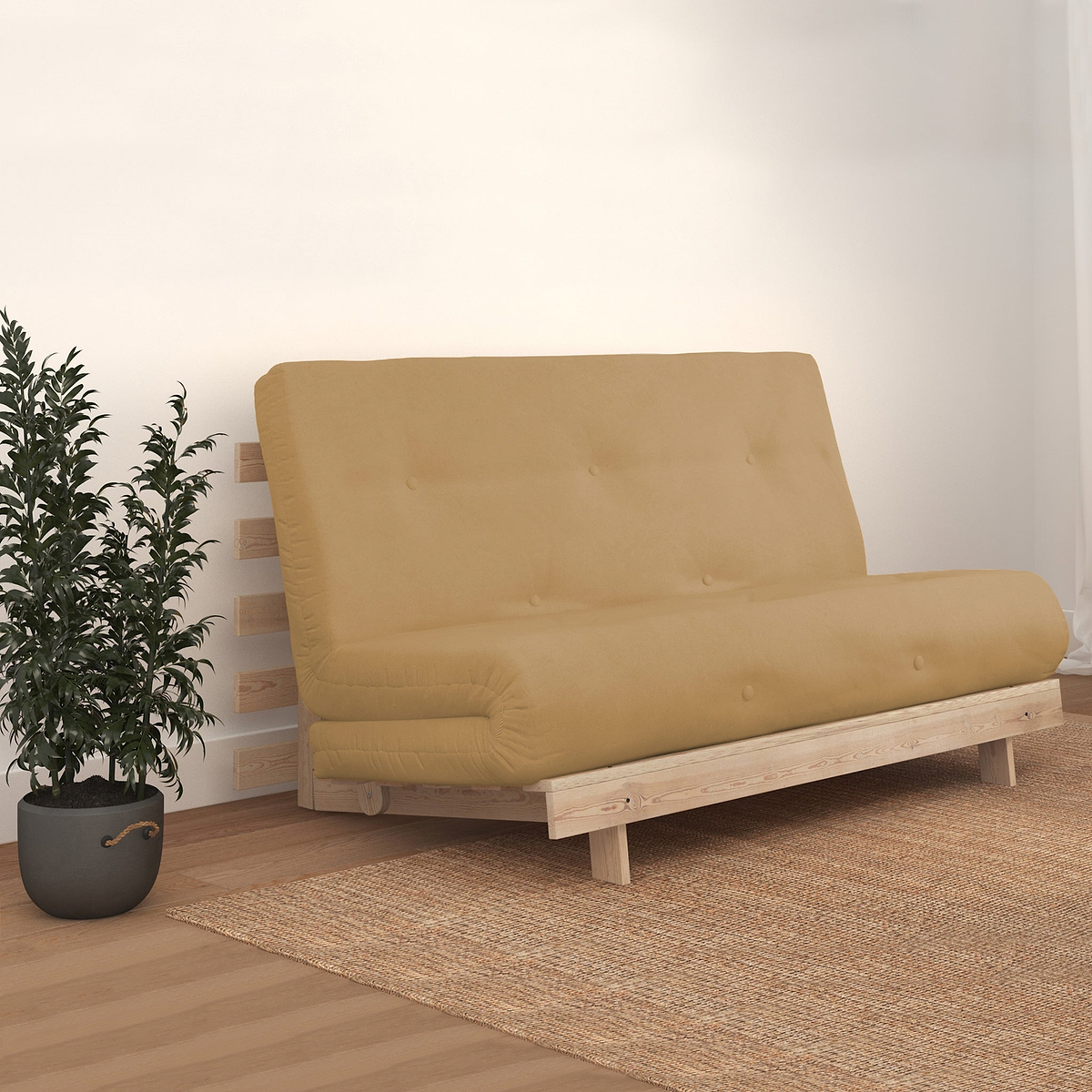 Maggie Double Futon Ochre from Roseland Furniture