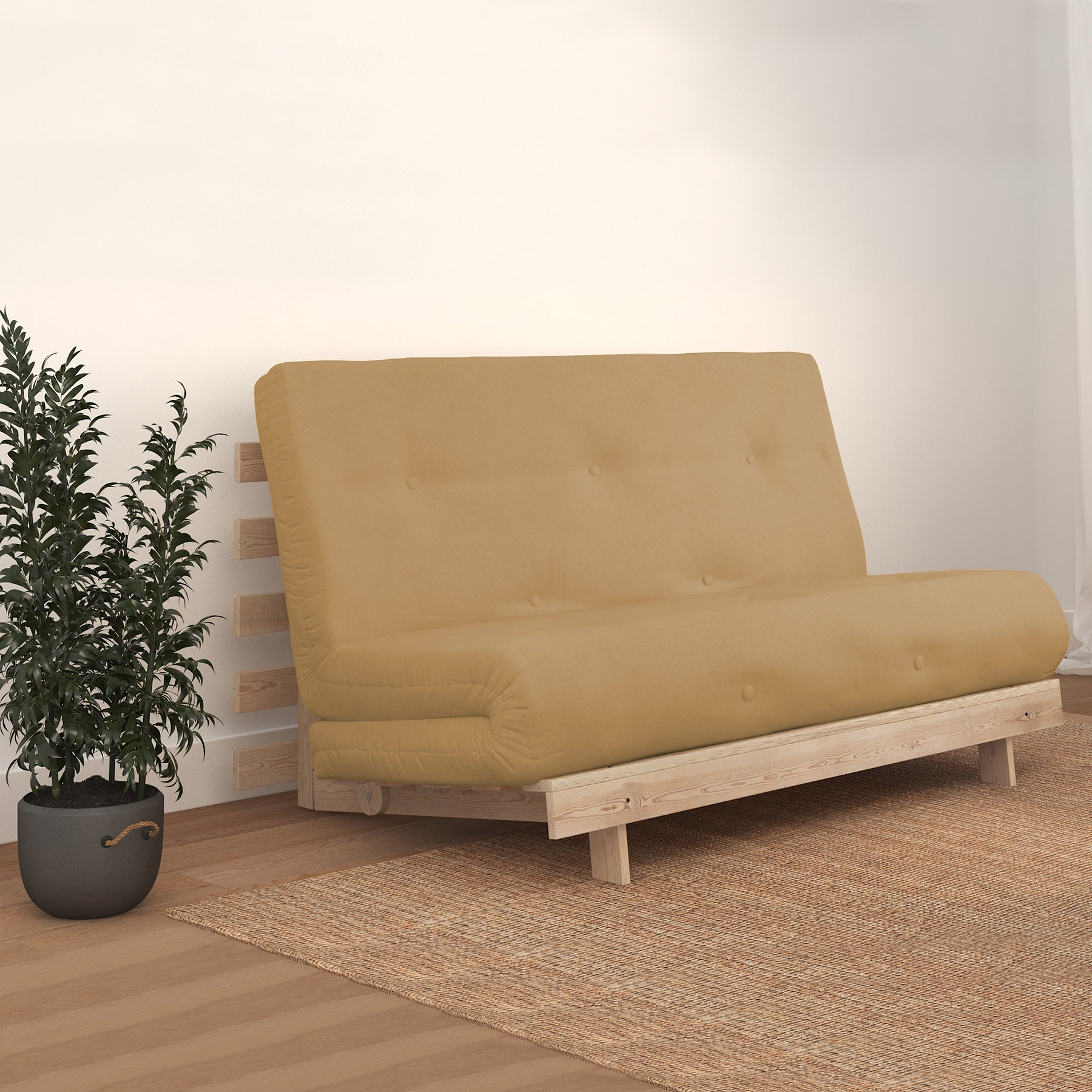Maggie Double Futon Ochre from Roseland Furniture