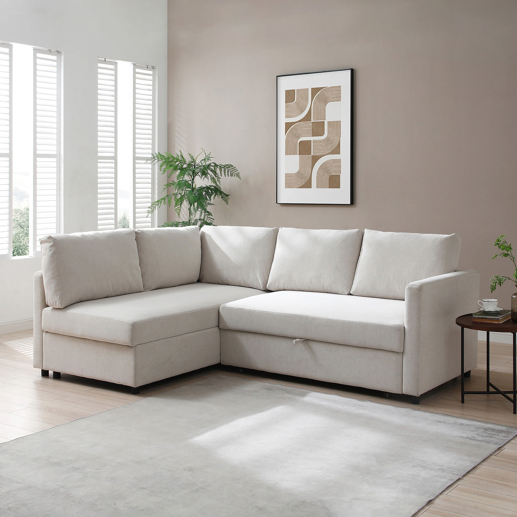Bourton Natural Corner Sofabed