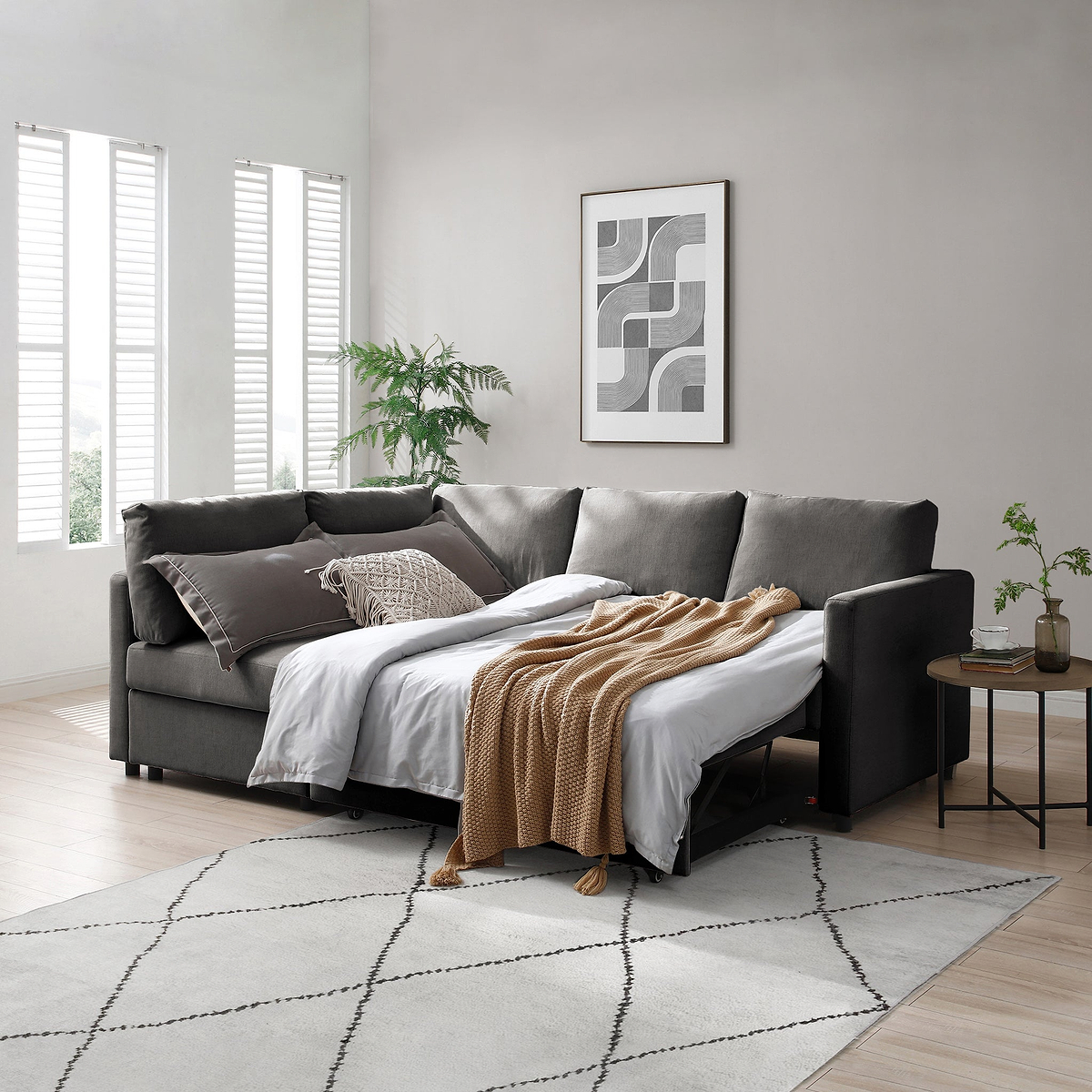 Bourton Grey Corner Sofabed