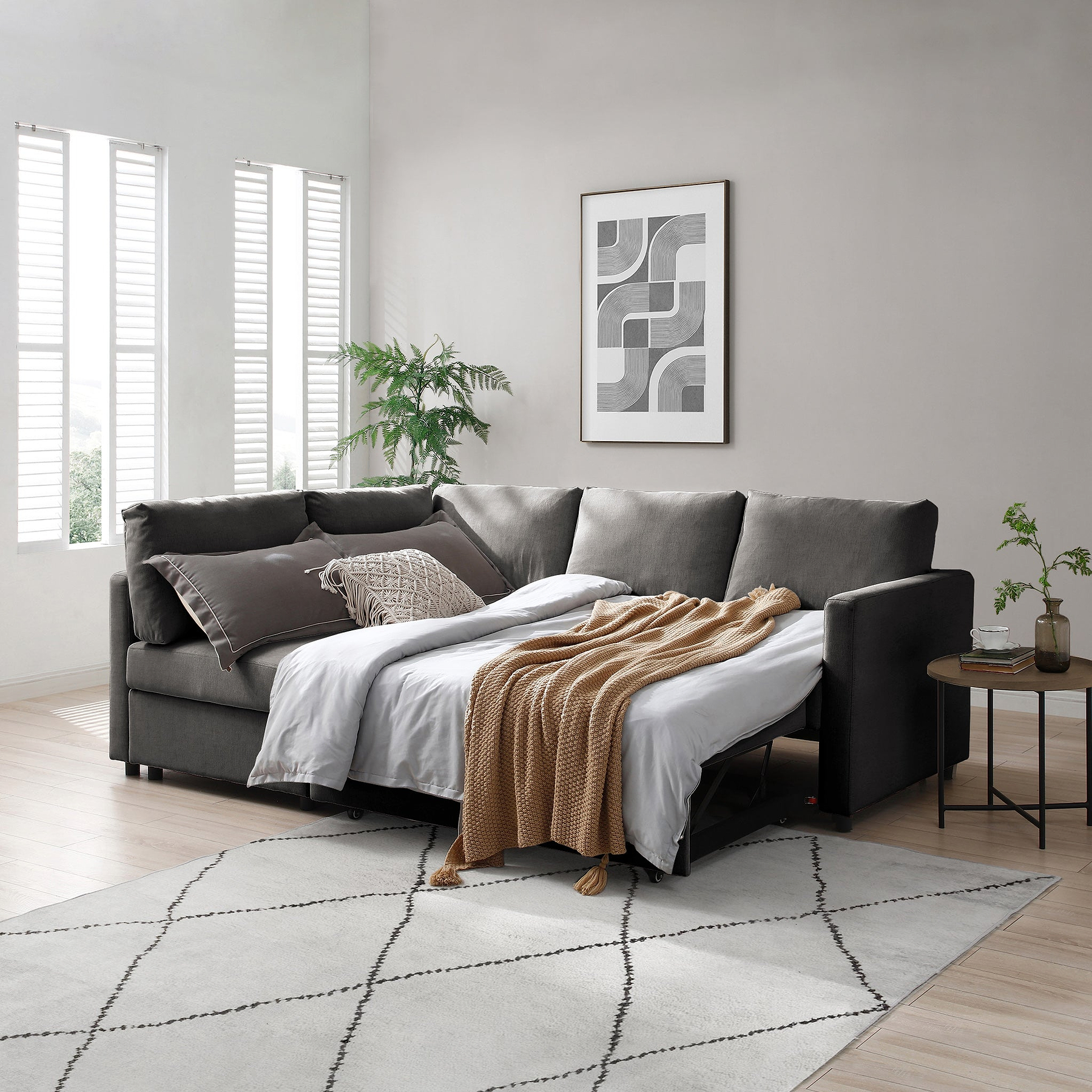 Bourton Grey Corner Sofabed