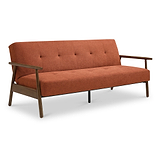 Frazier Button Back Sofa Bed Burnt Orange from Roseland Furniture