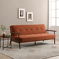 Frazier Button Back Sofa Bed Burnt Orange from Roseland Furniture