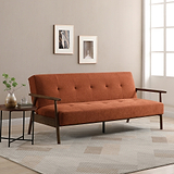 Frazier Button Back Sofa Bed Burnt Orange from Roseland Furniture