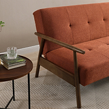 Frazier Button Back Sofa Bed Burnt Orange from Roseland Furniture