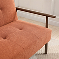 Frazier Button Back Sofa Bed Burnt Orange from Roseland Furniture