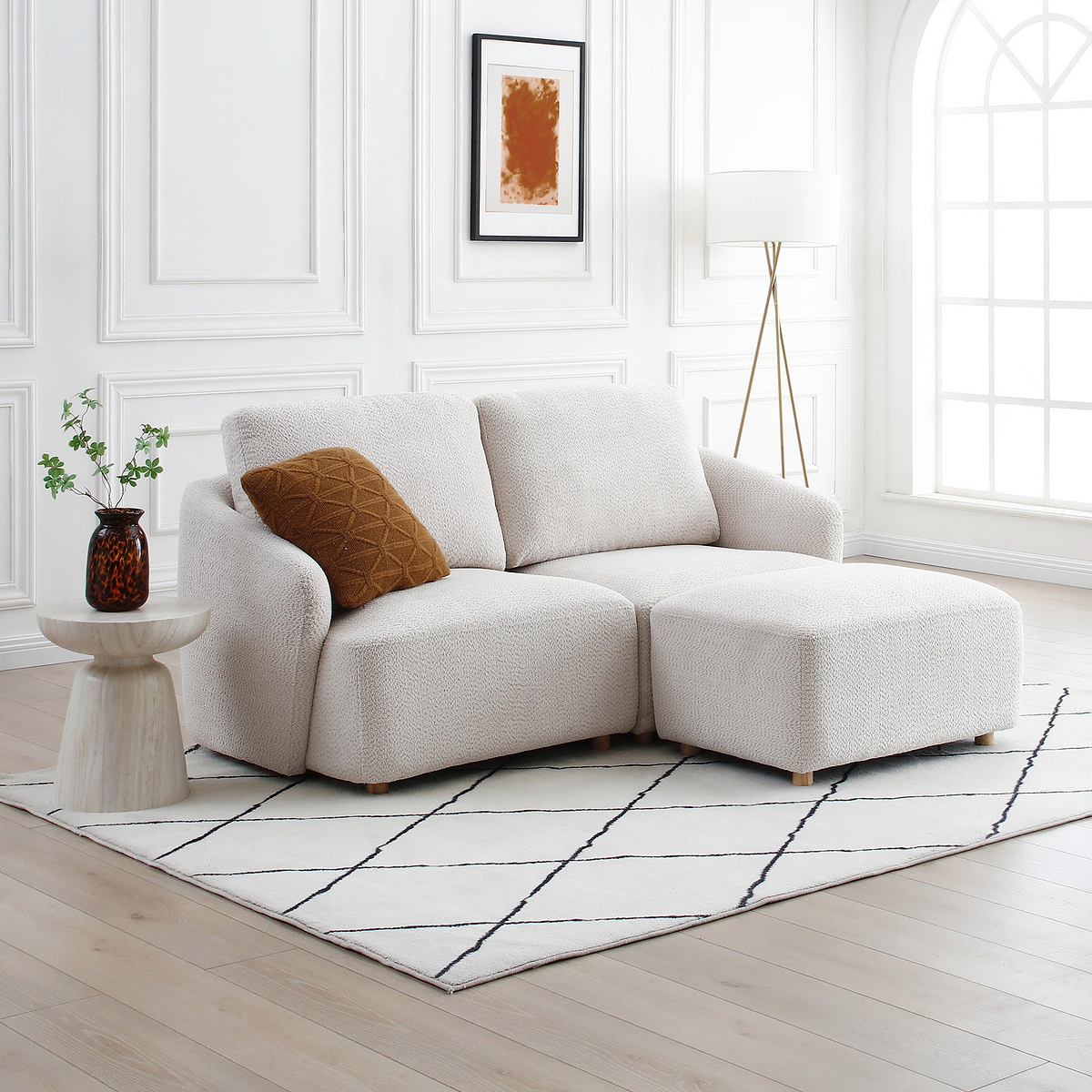 Fairfax Boucle Left Hand Facing Corner Lounge Chair from Roseland Furniture