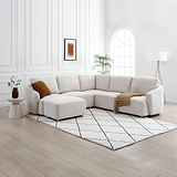 Fairfax Boucle Left Hand Facing Corner Lounge Chair from Roseland Furniture