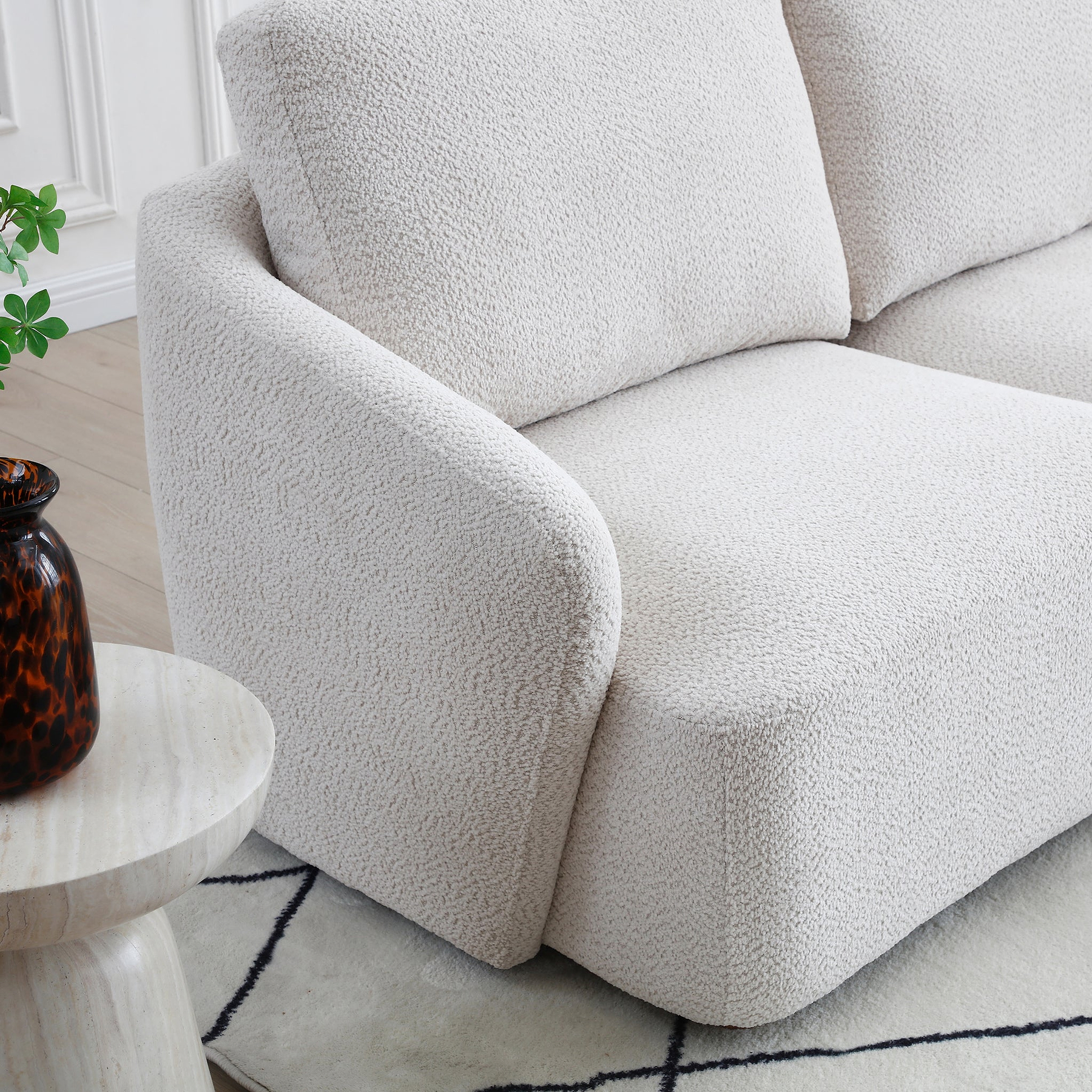 Fairfax Boucle Left Hand Facing Corner Lounge Chair from Roseland Furniture