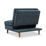 Carrington-chenille-click-clack-lounge-blue-chair from Roseland Furniture