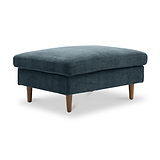 Carrington-chenille-blue-footstool from Roseland Furniture