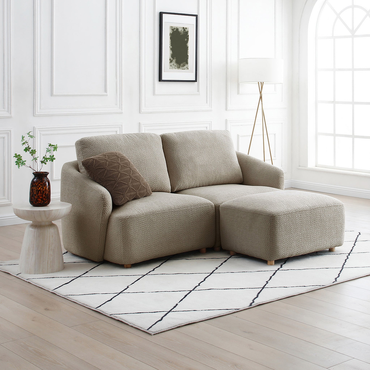Fairfax Boucle Left Hand Facing Corner Lounge Chair from Roseland Furniture