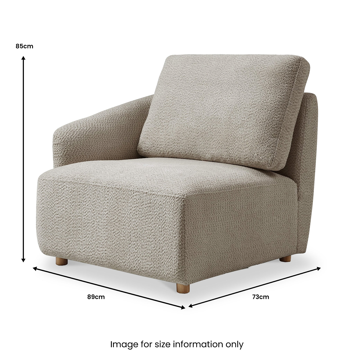 Fairfax Boucle Left Hand Facing Corner Lounge Chair from Roseland Furniture