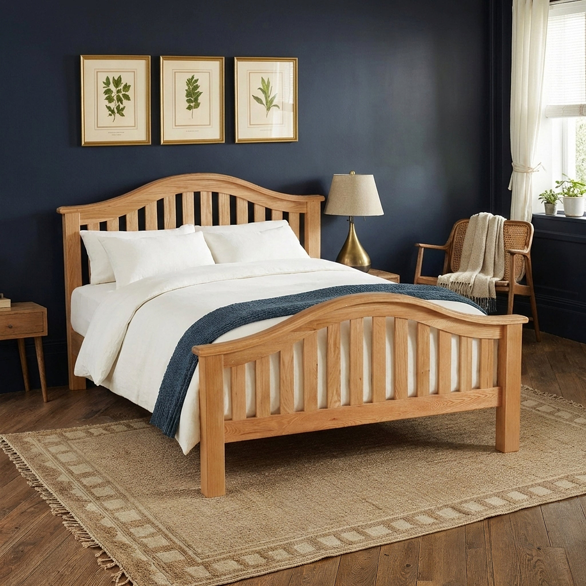 Zelah Curved Slatted Bed Frame from Roseland Furniture