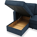 Soldier Blue 3 Seater Corner Chaise Sofa from Roseland Furniture