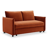 Thalia 2 Seater Burnt Orange Pop Up Sofa Bed by Roseland Furniture