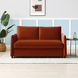 Thalia 2 Seater Burnt Orange Pop Up Sofa Bed by Roseland Furniture